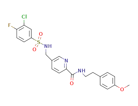 5-[(3-chloro-4-fluorobenzene)sulfonamidomethyl]-N-[2-(4-methoxyphenyl)ethyl] pyridine-2-carboxamide