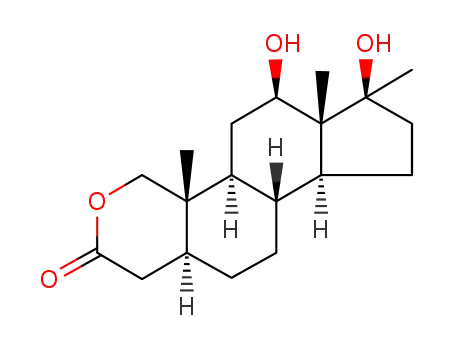 12β,17β-dihydroxy-17α-methyl-2-oxa-5α-androstan-3-one
