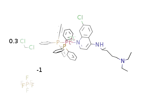 Cis-[Pt(PPh3)2(CQ)Cl]PF6*0.3CH2Cl2