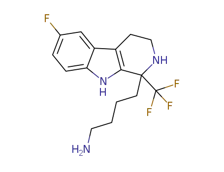 4-(6-fluoro-1-(trifluoromethyl)-2,3,4,9-tetrahydro-1H-pyrido[3,4-b]indol-1-yl)butan-1-amine