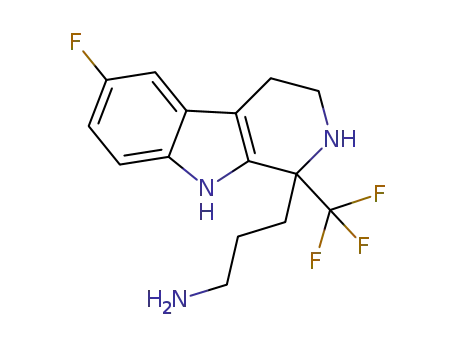 3-(6-fluoro-1-(trifluoromethyl)-2,3,4,9-tetrahydro-1H-pyrido[3,4-b]indol-1-yl)propan-1-amine