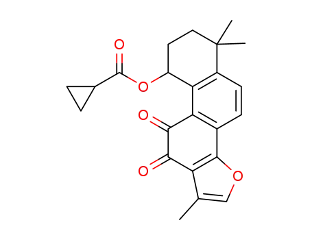 1,6,6-trimethyl-10,11-dioxo-6,7,8,9,10,11-hexahydrophenanthro[1,2-b]furan-9-yl cyclopropanecarboxylate