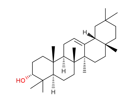 Molecular Structure of 6811-63-8 ((3alpha,5xi,18alpha)-olean-12-en-3-ol)