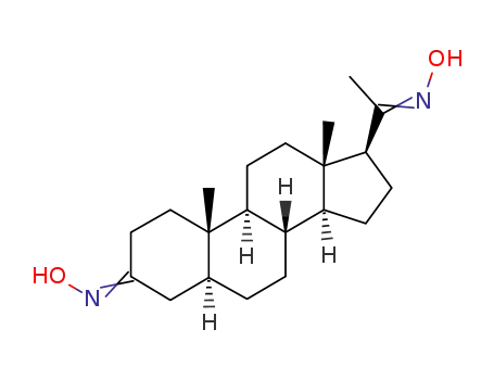 Molecular Structure of 6170-12-3 (Pregnane-3,20-dione, dioxime, (5.alpha.)-)