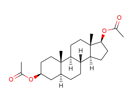 Molecular Structure of 5424-40-8 ((3beta,5alpha,17beta)-androstane-3,17-diyl diacetate)