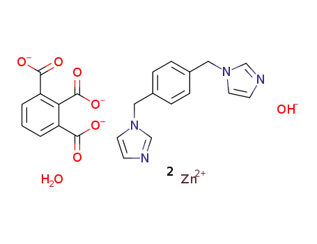 {[Zn2(1,4-bis((1H-imidazol-1-yl)methyl)benzene)(BTC)(OH)]*H2O}n