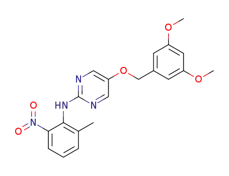5-[(3,5-dimethoxyphenyl)methoxy]-N-(2-methyl-6-nitrophenyl)pyrimidin-2-amine