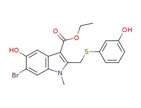 ethyl 6-bromo-5-hydroxy-2-(((3-hydroxyphenyl)thio)methyl)-1-methyl-1H-indole-3-carboxylate