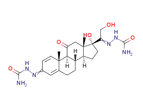 17,21-dihydroxy-pregna-1,4-diene-3,11,20-trione-3,20-disemicarbazone