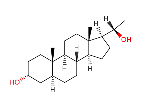 Molecular Structure of 566-58-5 (5-ALPHA-PREGNAN-3-ALPHA, 20-ALPHA-DIOL)