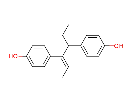 Molecular Structure of 85546-05-0 (Phenol, 4,4'-(1-ethyl-2-ethylidene-1,2-ethanediyl)bis-, (Z)-)
