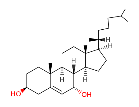 566-26-7,5-CHOLESTEN-3-BETA, 7-ALPHA-DIOL,Cholest-5-ene-3b,7a-diol (8CI); 7a-Hydroxycholest-5-en-3b-ol; 7a-Hydroxycholesterol