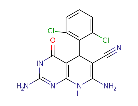 2,7-diamino-5-(2,6-dichlorophenyl)-4-oxo-3,4,5,8-tetrahydropyrido[2,3-d]pyrimidine-6-carbonitrile
