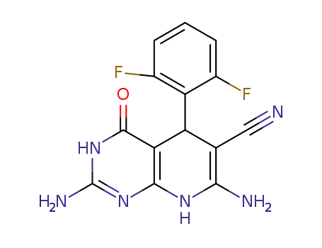 2,7-diamino-5-(2,6-difluorophenyl)-4-oxo-3,4,5,8-tetrahydropyrido[2,3-d]pyrimidine-6-carbonitrile