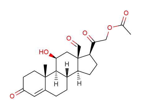 Pregn-4-en-18-al,21-(acetyloxy)-11-hydroxy-3,20-dioxo-, (11b)- cas  297-91-6
