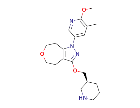 (S)-1-(6-methoxy-5-methylpyridin-3-yl)-3-(piperidin-3-ylmethoxy)-4,5,7,8-tetrahydro-1H-oxepino[4,5-c]pyrazole