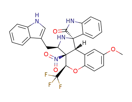 (1S*,3S*,3aS*,4S*,9bR*)-3-[(1H-indol-3-yl)methyl]-8-methoxy-3a-nitro-4-(trifluoromethyl)-2,3,3a,9b-tetrahydro-4H-spiro[chromeno[3,4-c]pyrrole-1,3'-indolin]-2'-one