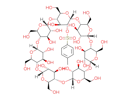 Molecular Structure of 84216-71-7 (MONO-2-O-(P-TOLUENESULFONYL)-BETA-CYCLODEXTRIN)