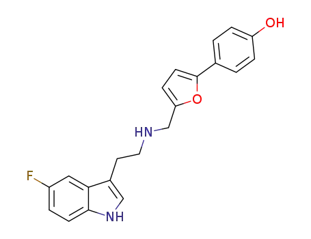 4-[5-({[2-(5-fluoro-1H-indol-3-yl)ethyl]amino}methyl)furan-2-yl]phenol