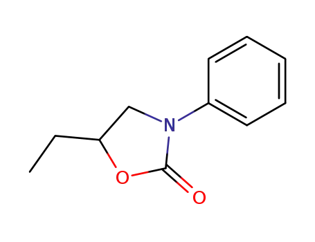 Molecular Structure of 101835-17-0 (2-Oxazolidinone, 5-ethyl-3-phenyl-)