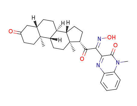 3-((E)-2-((5S,8R,9S,10S,13S,14S,17S)-10,13-dimethyl-3-oxohexadecahydro-1H-cyclopenta[a]phenanthren-17-yl)-1-(hydroxyimino)-2-oxoethyl)-1-methylquinoxalin-2(1H)-one