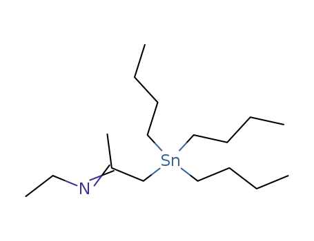 Molecular Structure of 61385-73-7 (Ethanamine, N-[1-methyl-2-(tributylstannyl)ethylidene]-)