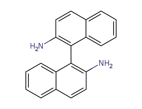 Molecular Structure of 18531-95-8 ((S)-(-)-2,2'-Diamino-1,1'-binaphthalene)