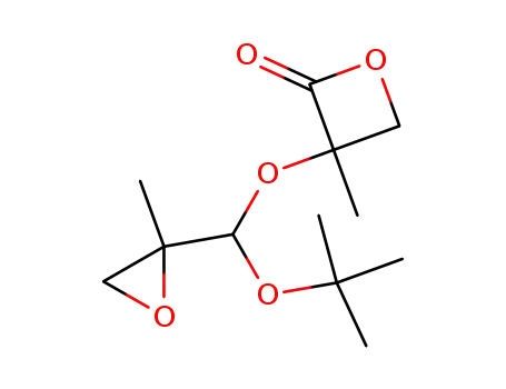 Molecular Structure of 67872-66-6 (3-[tert-butoxy(2-methyloxiran-2-yl)methoxy]-3-methyloxetan-2-one)