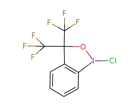 Molecular Structure of 76215-48-0 (1-chloro-3,3-bis(trifluoromethyl)-1,3-dihydro-1lambda~3~,2-benziodoxole)