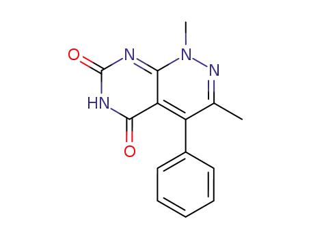 Molecular Structure of 83996-25-2 (Pyrimido[4,5-c]pyridazine-5,7(1H,6H)-dione, 1,3-dimethyl-4-phenyl-)