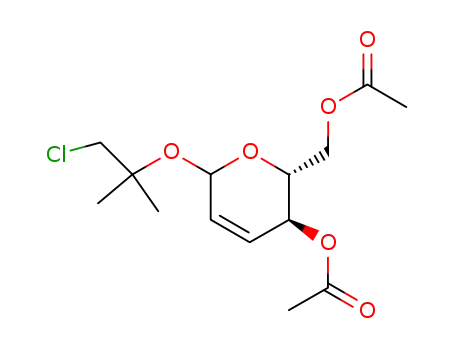Acetic acid (2R,3S)-2-acetoxymethyl-6-(2-chloro-1,1-dimethyl-ethoxy)-3,6-dihydro-2H-pyran-3-yl ester