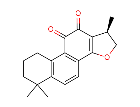 Molecular Structure of 35825-57-1 ((R)-1,2,6,7,8,9-Hexahydro-1,6,6-trimethyl-phenanthro(1,2-b)furan-10,11-dione)