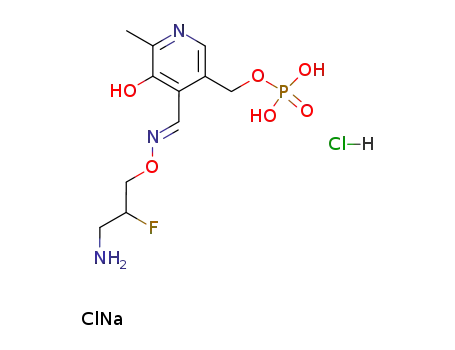 2-fluoro-3-<<<<3-hydroxy-2-methyl-5-<(phosphonooxy)methyl>-4-pyridyl>methylidene>amino>oxy>propanamine hydrochloride