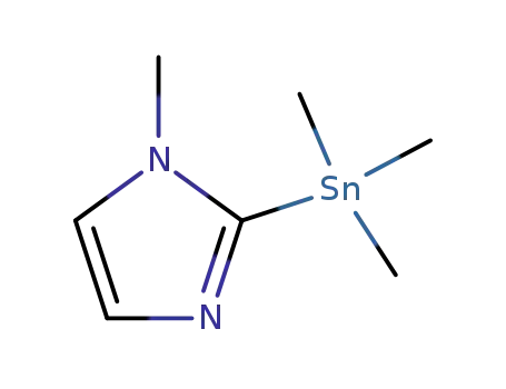Molecular Structure of 86108-56-7 (1-METHYL-2-TRIMETHYLSTANNYLIMIDAZOLE)