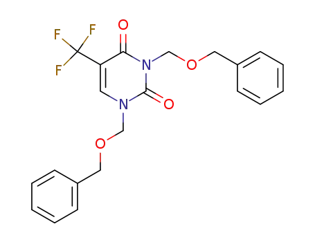 Molecular Structure of 116393-64-7 (2,4(1H,3H)-Pyrimidinedione,
1,3-bis[(phenylmethoxy)methyl]-5-(trifluoromethyl)-)