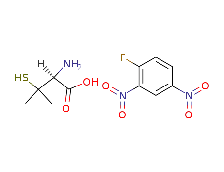 1-Fluoro-2,4-dinitro-benzene; compound with (S)-2-amino-3-mercapto-3-methyl-butyric acid