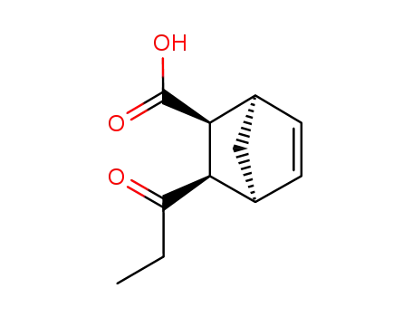 (+/-)-(2,3-endo)-3-(1-oxopropyl)bicyclo<2.2.1>hept-5-ene-2-carboxylic acid