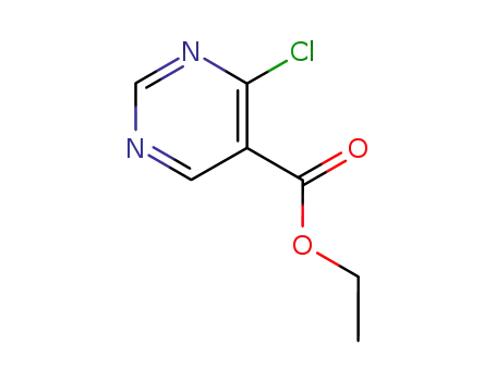 Molecular Structure of 41103-17-7 (4-CHLORO-PYRIMIDINE-5-CARBOXYLIC ACID ETHYL ESTER)