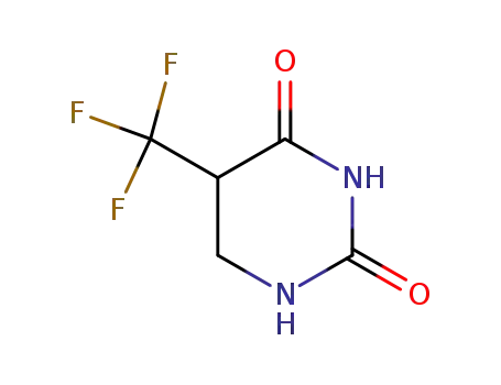Molecular Structure of 2145-56-4 (5,6-DIHYDRO-5-(TRIFLUOROMETHYL)URACIL)