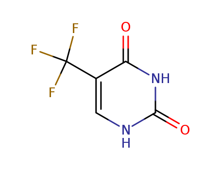54-20-6,Trifluorothymine,Uracil,5-(trifluoromethyl)- (7CI,8CI);5-(Trifluoromethyl)-2,4(1H,3H)-pyrimidinedione;5-(Trifluoromethyl)uracil;5-Trifluoromethyl-1H-pyrimidine-2,4-dione;NSC73757;