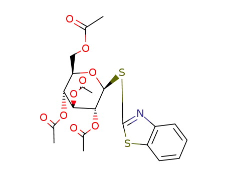 2-(2',3',4',6'-tetra-O-acetyl-β-D-glucopyranosylmercapto)1,3-benzothiazole