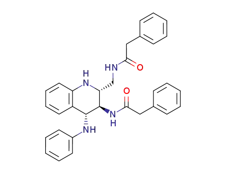 (2R*,3S*,4R*)-3-phenylacetylamino-2-phenylacetylaminomethyl-4-phenylamino-1,2,3,4-tetrahydroquinoline