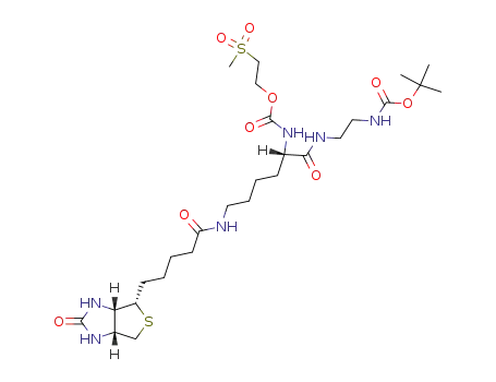 {(S)-1-(2-tert-Butoxycarbonylamino-ethylcarbamoyl)-5-[5-((3aR,6S,6aS)-2-oxo-hexahydro-thieno[3,4-d]imidazol-6-yl)-pentanoylamino]-pentyl}-carbamic acid 2-methanesulfonyl-ethyl ester