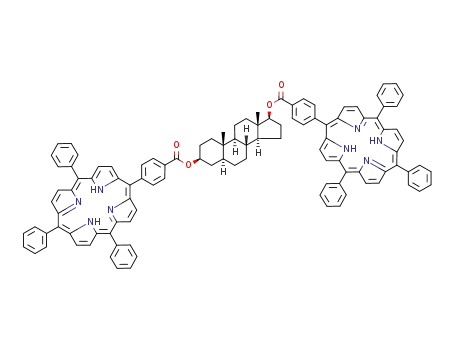 5α-androstane-3β,17β-diol bis(p-(10',15',20'-triphenyl-5'-porphyrinyl)benzoate)
