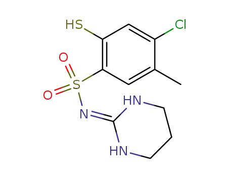 Benzenesulfonamide,
4-chloro-2-mercapto-5-methyl-N-(1,4,5,6-tetrahydro-2-pyrimidinyl)-