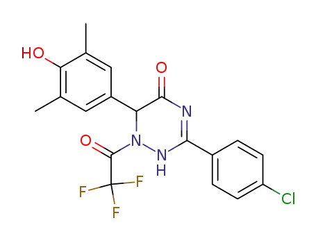 3-(4-Chloro-phenyl)-6-(4-hydroxy-3,5-dimethyl-phenyl)-1-(2,2,2-trifluoro-acetyl)-1,6-dihydro-2H-[1,2,4]triazin-5-one