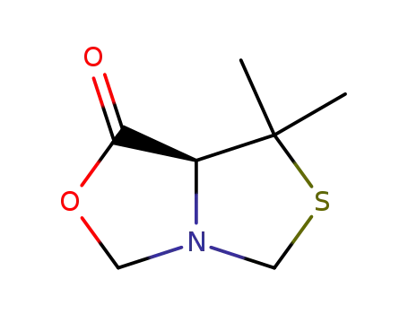 (S)-1-aza-3-oxa-7-thiabicyclo[3.30]-6-dimethyloctan-4-one