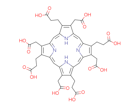 3-[7,12,17-tris-(2-carboxy-ethyl)-3,8,13,18-tetrakis-carboxymethyl-22,24-dihydro-porphin-2-yl]-propionic acid