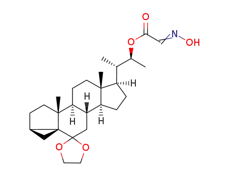 (22R)-22-acetoxy-6,6-ethylenedioxy-3α,5-cyclo-24-norcholane-23-al oxime