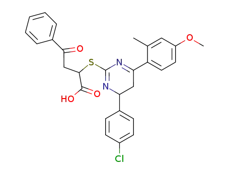2-[4-(4-Chloro-phenyl)-6-(4-methoxy-2-methyl-phenyl)-4,5-dihydro-pyrimidin-2-ylsulfanyl]-4-oxo-4-phenyl-butyric acid